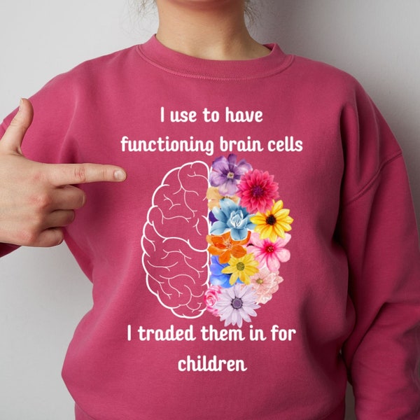 Mothers day funny Brain Cells For Kids mothers day quotes happy mothers day funnies funny mom quotes PNG SVG PDF Black and White