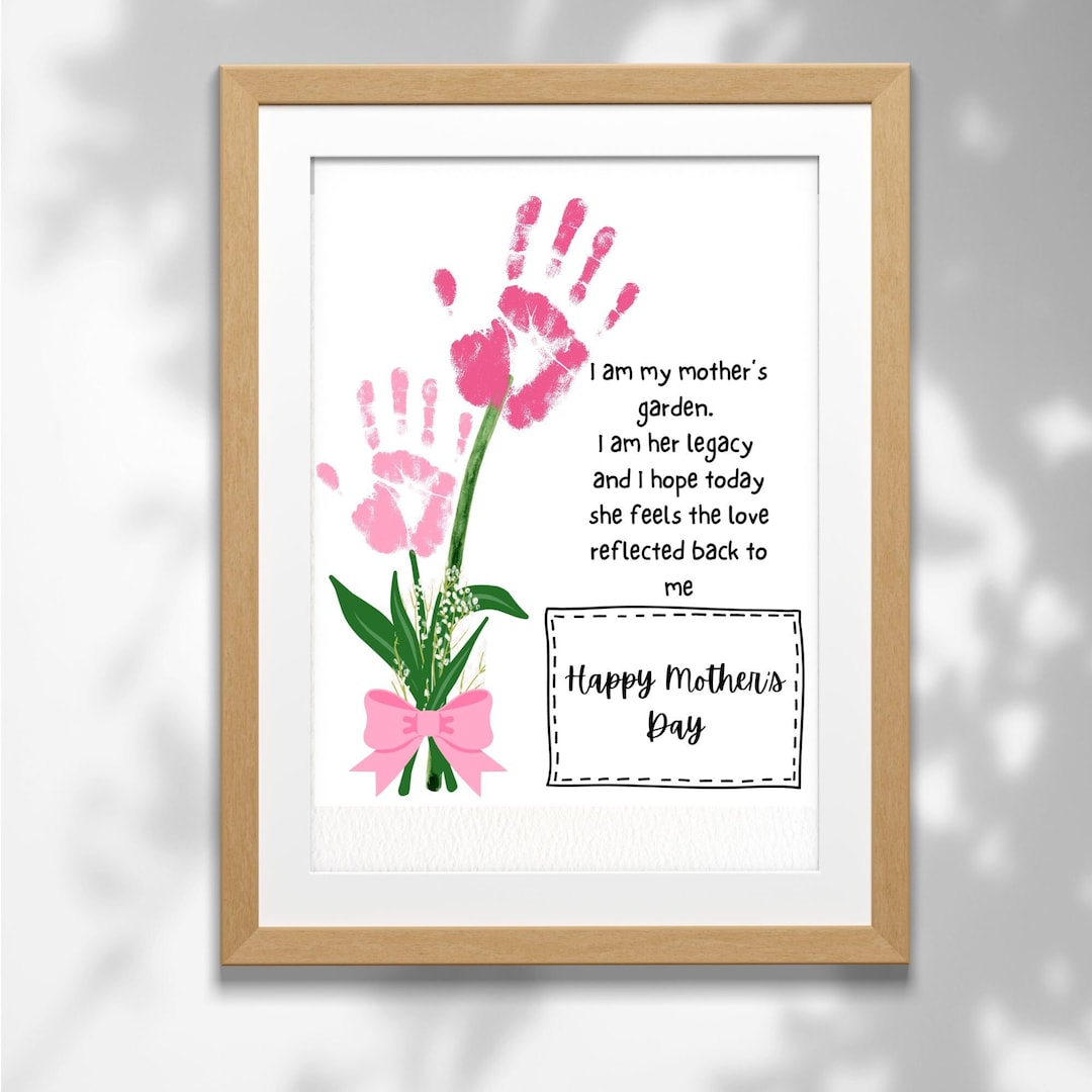 Happy Mothers Day Printable Hand Print Poem for Mothers Day Craft ...