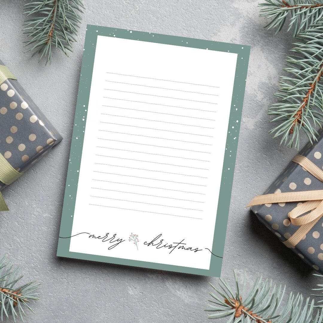 Stationery to Print Out Digital Download for Christmas Etsy