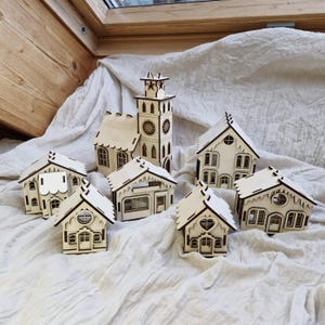 Illuminated Christmas houses | Tealight houses | Christmas decorations with LED tealights | Winter Wonderland