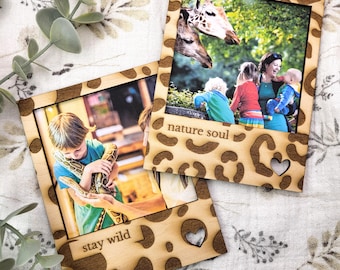 Safari Polaroid Frame | Wild Animal Pattern | Special Memories | Customizable | Jungle Party Decoration