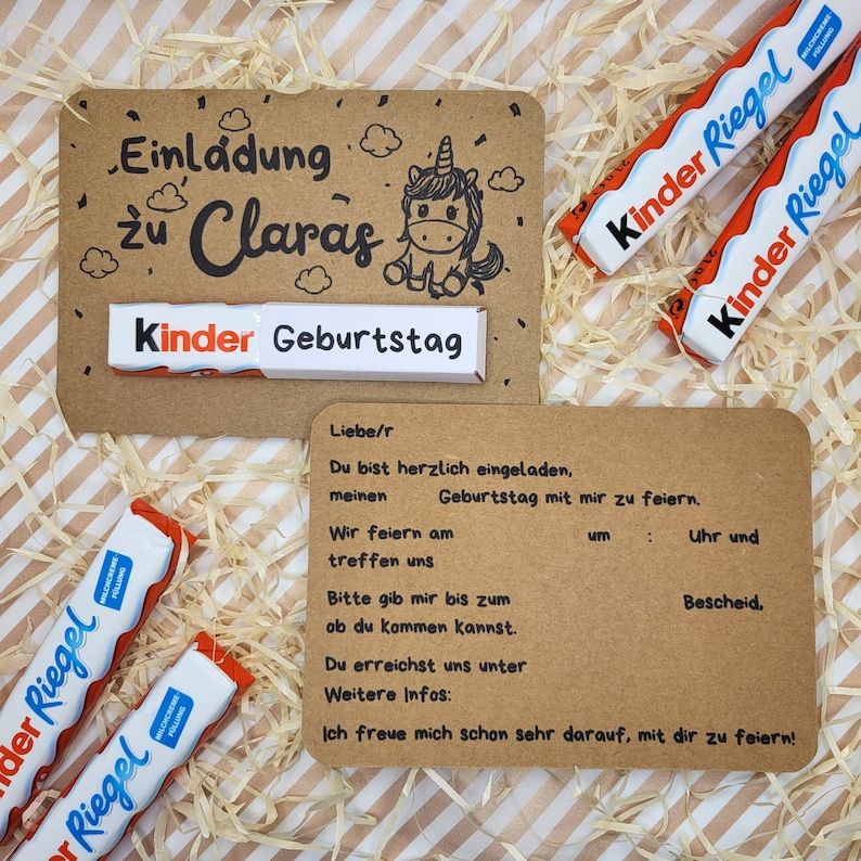 Kinderriegel Geburtstagseinladung Kindergeburtstag Einladung Bild 2