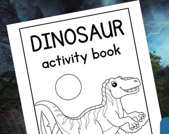 Dinosaur Activity Book, 36 Pages, Instant PDF Download