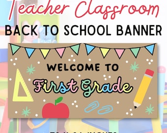 Editable Welcome to Grade Banner: Back to School Classroom Decor (Digital Download)