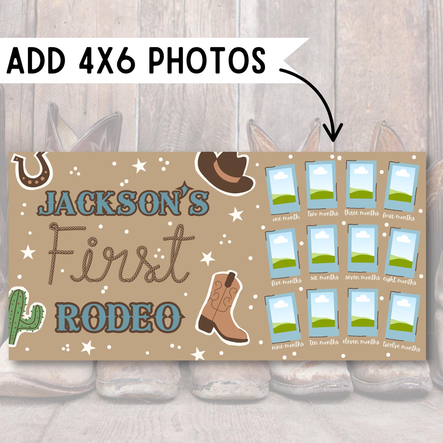 Modelo Rodeo Banner Editable First Rodeo Banner: Cowboy Birthday Party Decor (digital ...