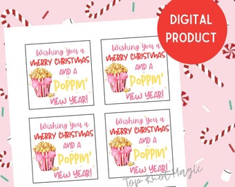 Hope Your Holidays Popcorn Anhänger, Popcorn Anhänger Weihnachten, Popcorn Lehrer Wertschätzung Anhänger, frohe Weihnachten und glückliches neues Jahr Anhänger