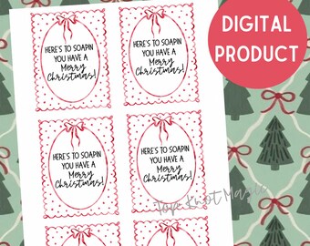 Mydło Mydło Wesołych Świąt Tagi: Mydło do rąk Etykieta nauczyciela Do druku