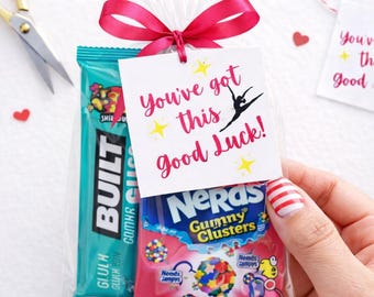 Etykieta na prezent z okazji powodzenia na recitalu tanecznym dla dziewcząt, etykieta na smakołyk „Masz tę tancerkę”, etykieta z nadrukiem zachęcająca do występu