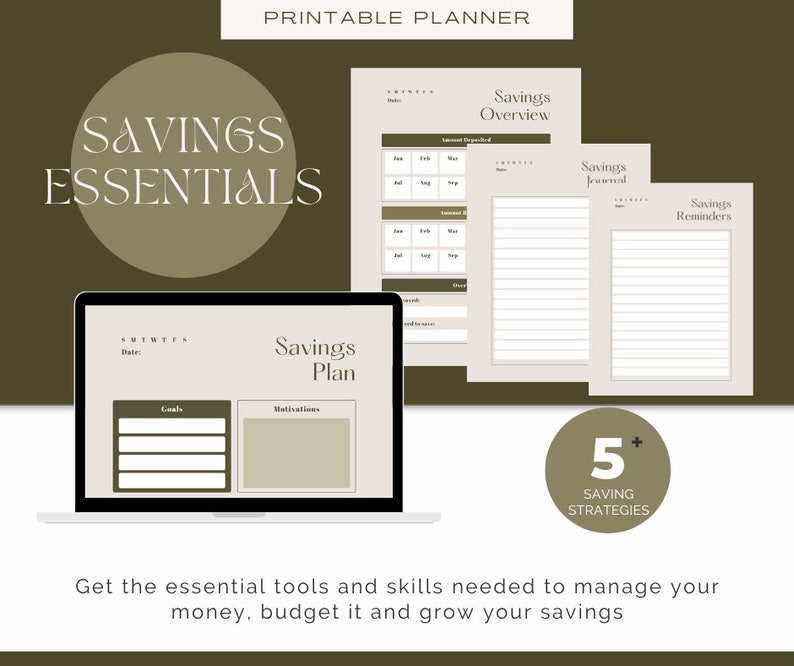 Savings Overview Monthly Budget Planner Printable, Budget Savings, Monthly Budget ...
