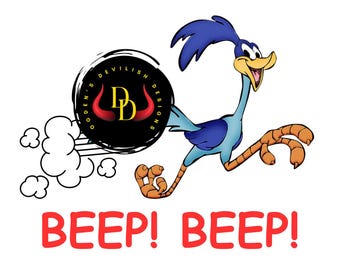 DXF File Roadrunner Road Runner Beep Beep - Etsy