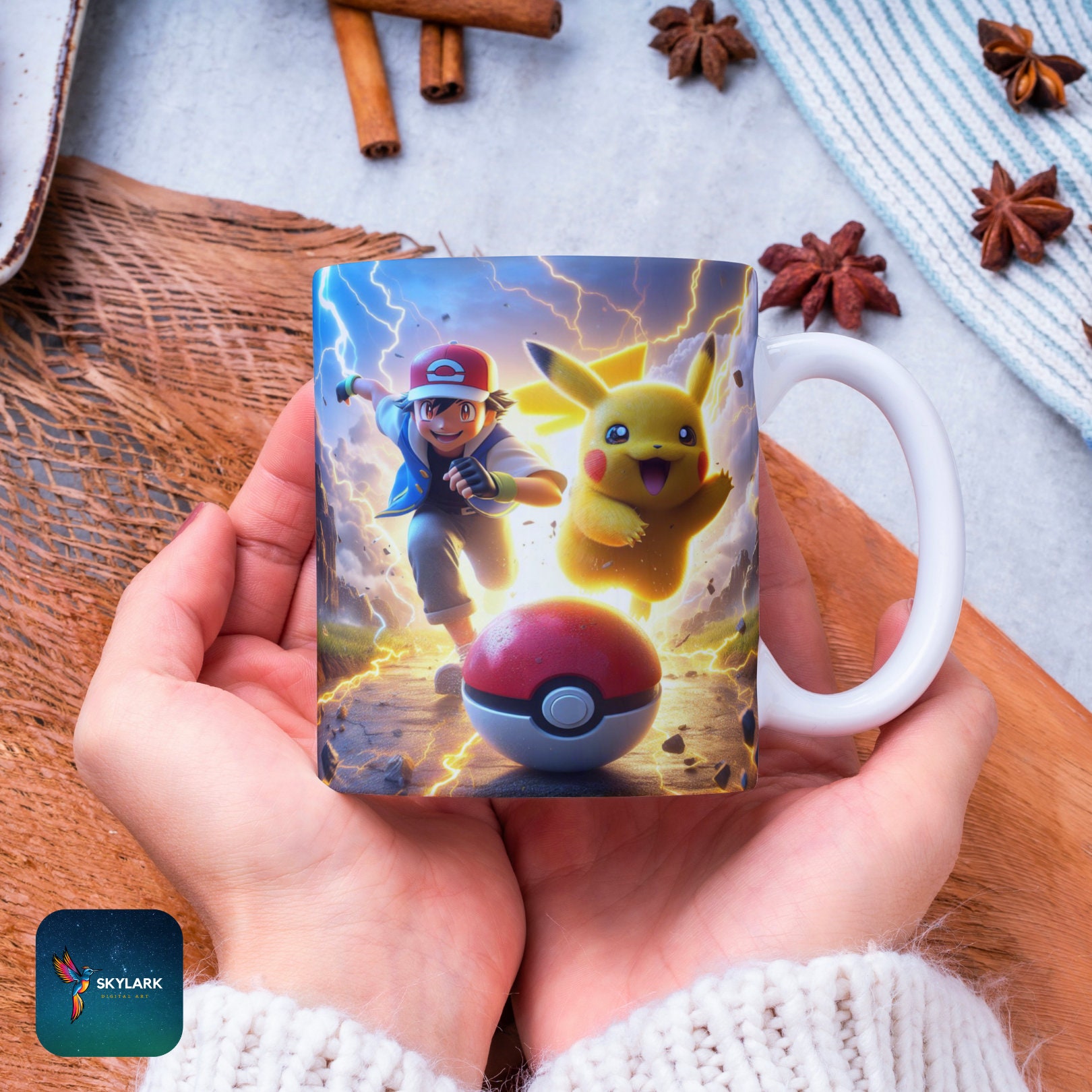 Taza pokémon contra todos personalizada - Lascositasdemami