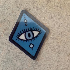 Glittery Third Eye Sticker: Waterproof Witchy Journal Decal