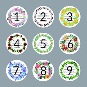 Etichette adesive personalizzate da 1,5 pollici 100 pezzi Etichette adesive personalizzate per bomboniere Compleanno Baby Bridal Shower Adesivi per feste in ufficio