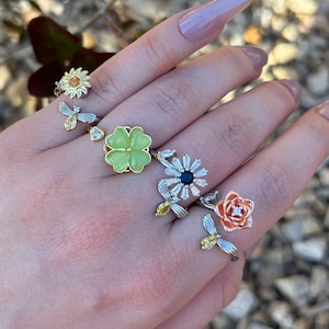 Anillo giratorio de ansiedad, Anillo Fidget, Anillo de preocupación, Anillo giratorio de oro, Anillo de estrés, Anillo de alivio de preocupaciones, Anillo giratorio femenino