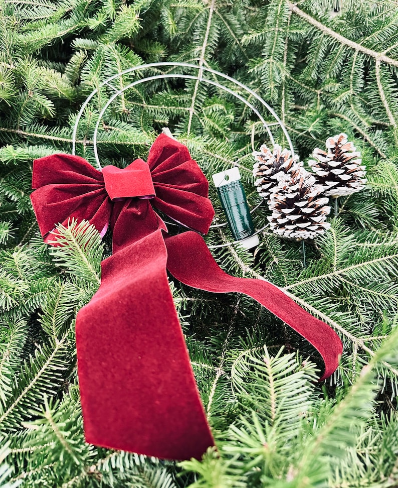 DIY Wreath Making Kit, Fresh Fir Boughs, Includes Everything Needed