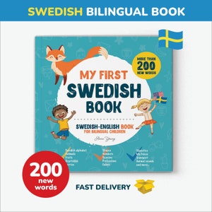 Mon premier livre de suédois Livres de suédois pour enfants Alphabet suédois Langue suédoise Livre bilingue anglais Professeur de suédois enseignement du suédois à la maison