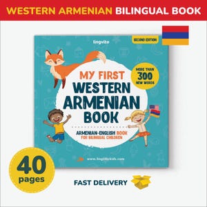 Mon premier livre en arménien occidental pour enfants Alphabet arménien livre pour enfants arménien apprendre l'arménien anglais bilingue pour débutant