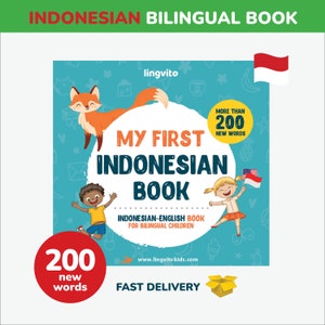 Mein erstes indonesisches Kinderbuch Indonesisches Alphabet Indonesische Sprache Englisch zweisprachiges Buch Indonesischer Lehrer Indonesisch Heimschule