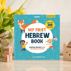 My First Hebrew book Hebrew books for kids Hebrew alphabet Hebrew language Hebrew English bilingual book teach Jewish teacher homeschool