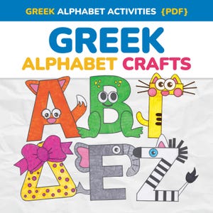 Artisanat de l'alphabet grec Lettres grecques retraçant l'alphabet grec imprimable grec apprendre le grec pour les enfants cadeau de vocabulaire langue Montessori grec