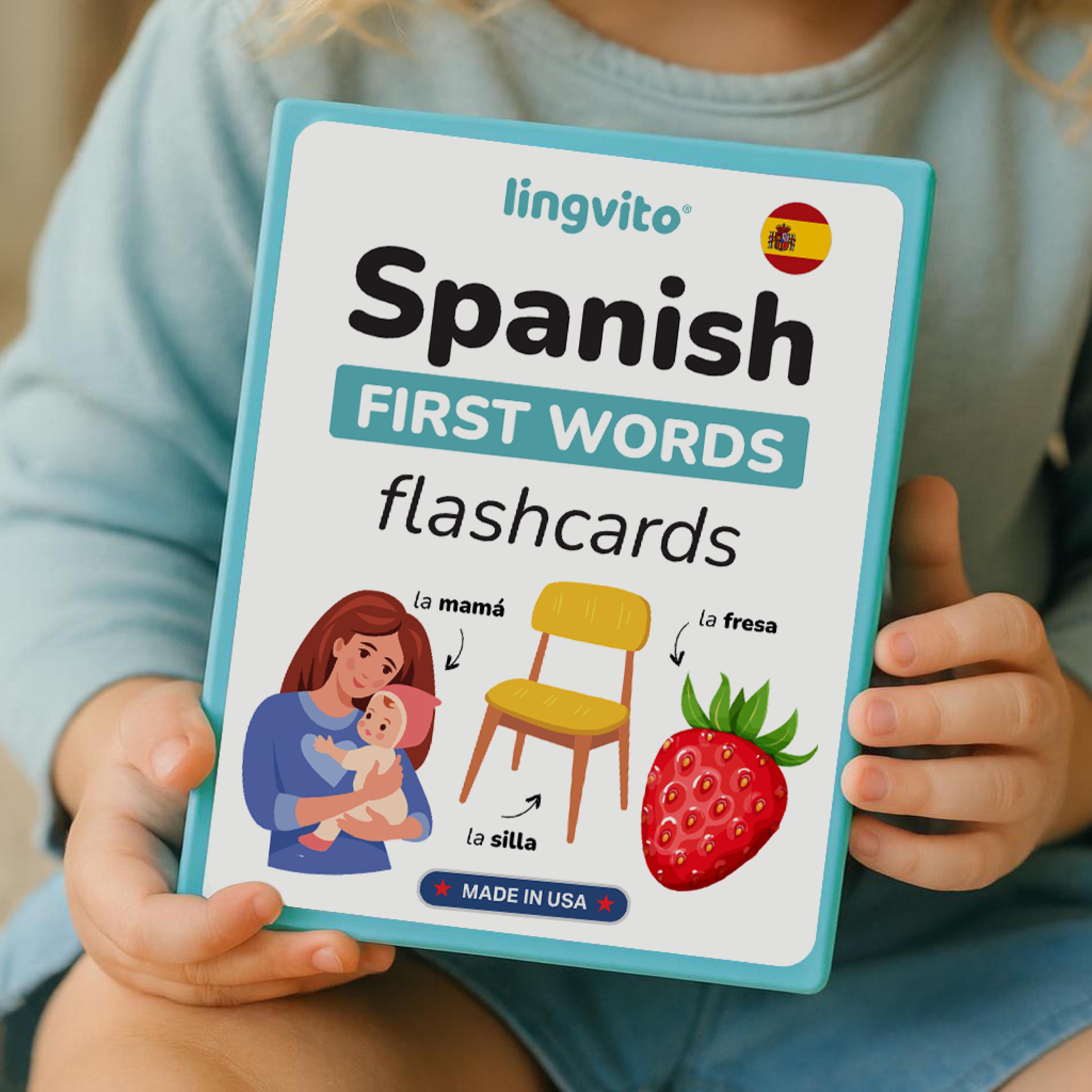 PRINTED Spanish Flashcards First Words Spanish Language Learn Spanish ...