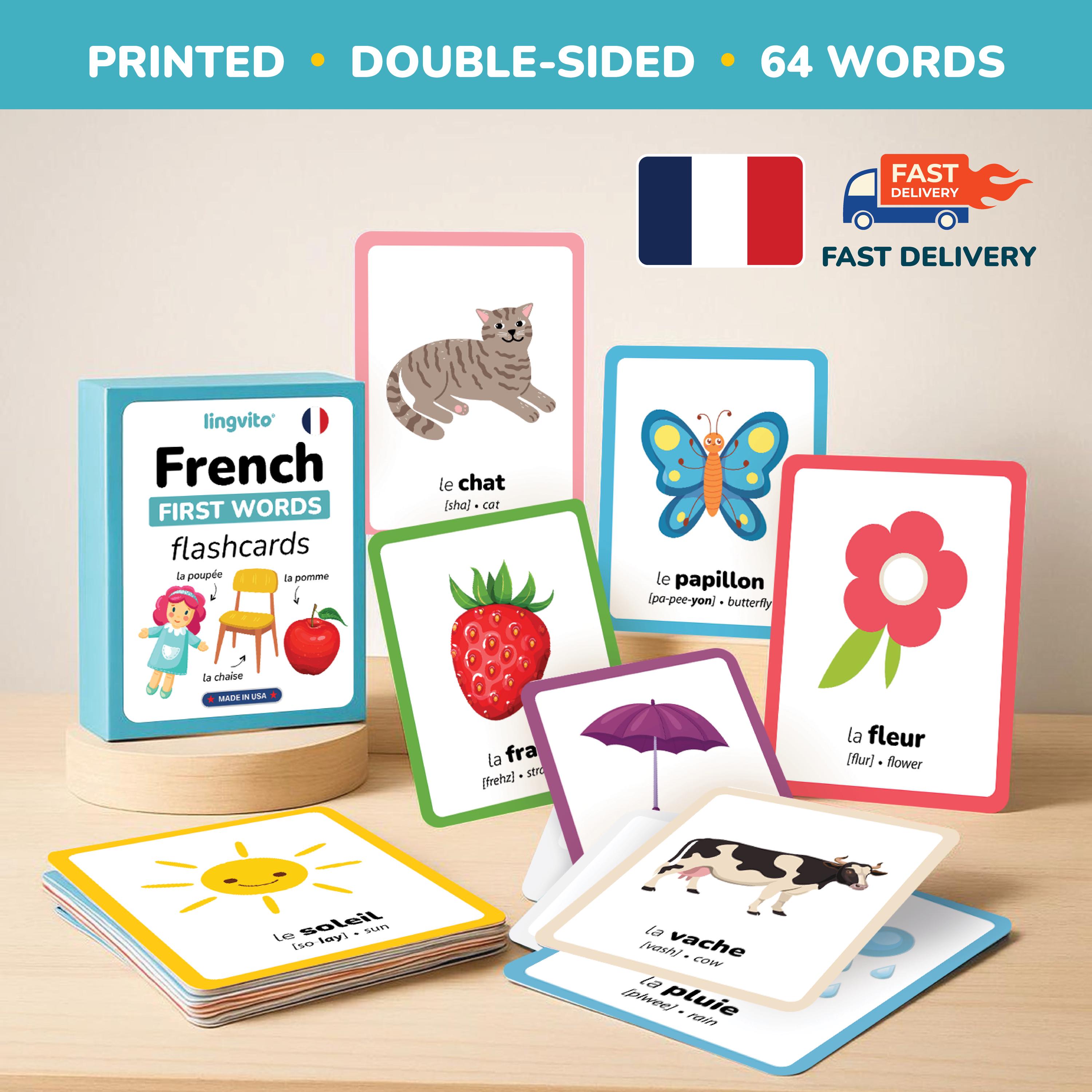 French Flashcards - Etsy