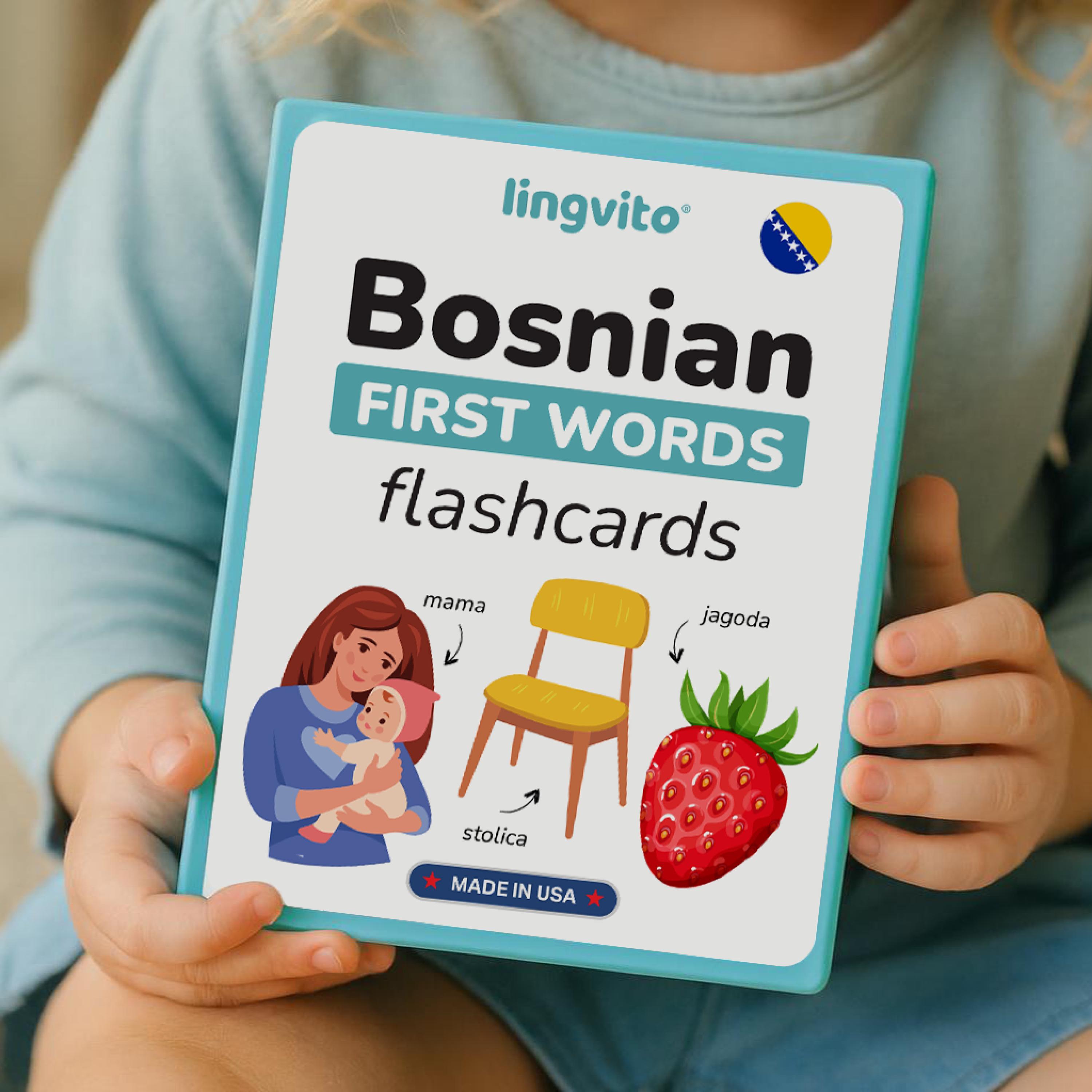 PRINTED Bosnian Flashcards Bosnian Language Learn Bosnian Laminated ...