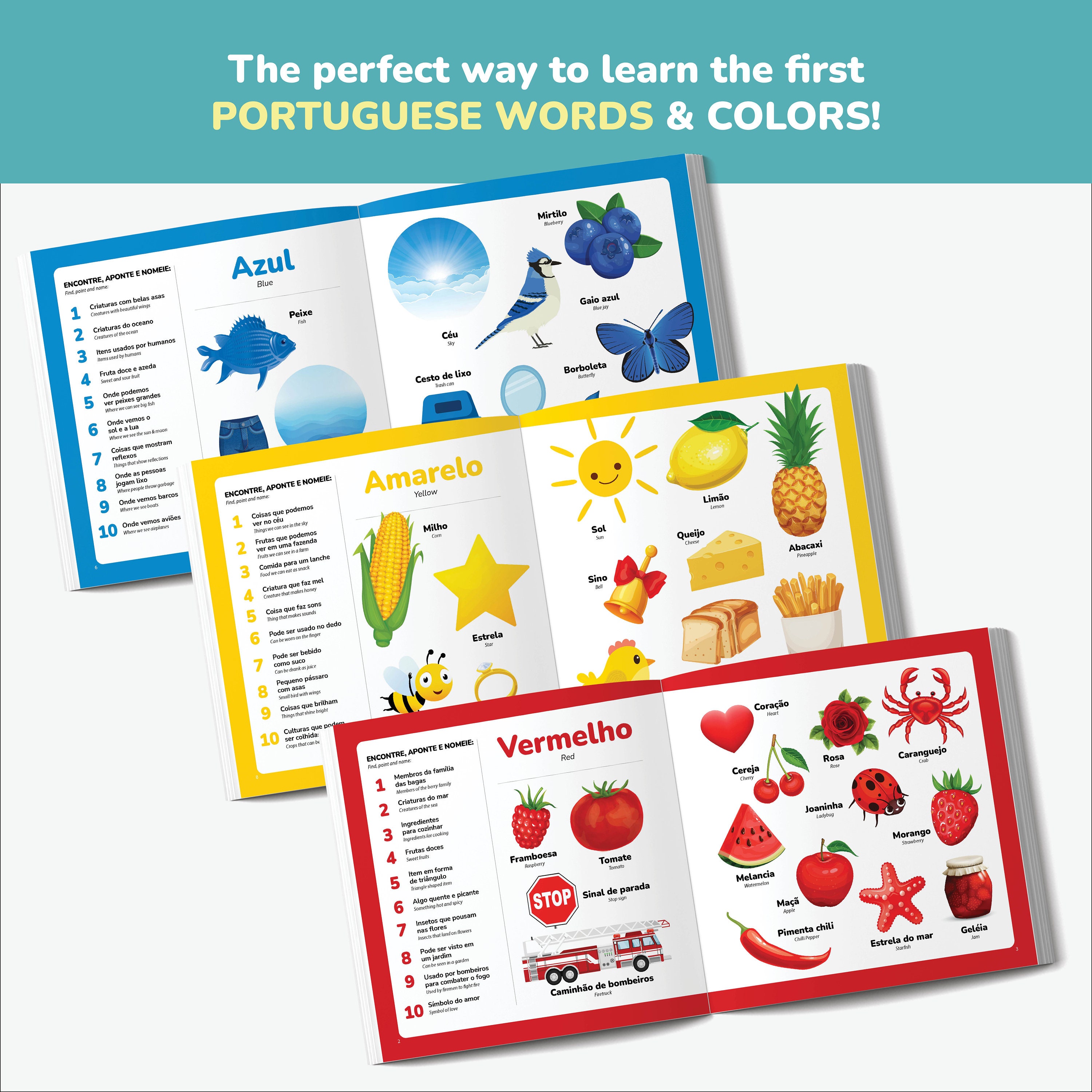 Livre Audio Bilingue Portugais-anglais Pour Enfants – Alphabet, Chiffres, Animaux, Activités Interactives