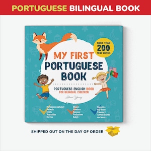 Mijn eerste Portugese boek voor kinderen Portugees alfabet Portugees Engels tweetalig boek Leer Portugees leraar Portugees cadeau voor thuisonderwijs