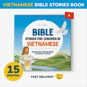 Vietnamese Bible Stories Book Vietnamese Bible for Kids baptism gift Vietnamese preschool Christian gift children book  bilingual church