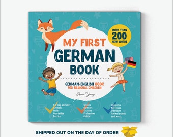 My First German book German books for kids German alphabet German language German English bilingual book teach German teacher homeschool