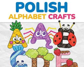 Polish alphabet crafts Letters Tracing Polish Printable Polish Alphabet Learn Polish for Kids Language vocabulary gift Polish Montessori