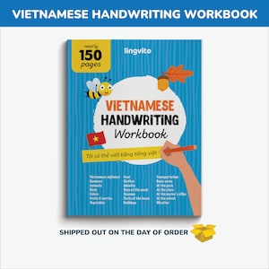 Vietnamese Handwriting workbook Vietnamese alphabet worksheet Vietnamese writing practice sheets Vietnamese numbers color tracing worksheet