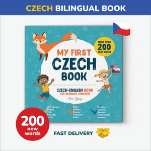 Mi primer libro checo Libros checos para niños Alfabeto checo Idioma checo Libro bilingüe en inglés Profesor de checo Educación en casa checa Regalo checo