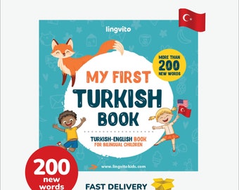 Mein erstes türkisches Buch Türkisch Kinderbücher Türkisches Alphabet Türkische Sprache Englisch zweisprachiges Buch Türkisch Lehrer Türkisch Homeschool