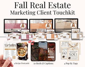 Fall Real Estate Marketing Kit: Social Reels, Pop By Tags (Digital Download)