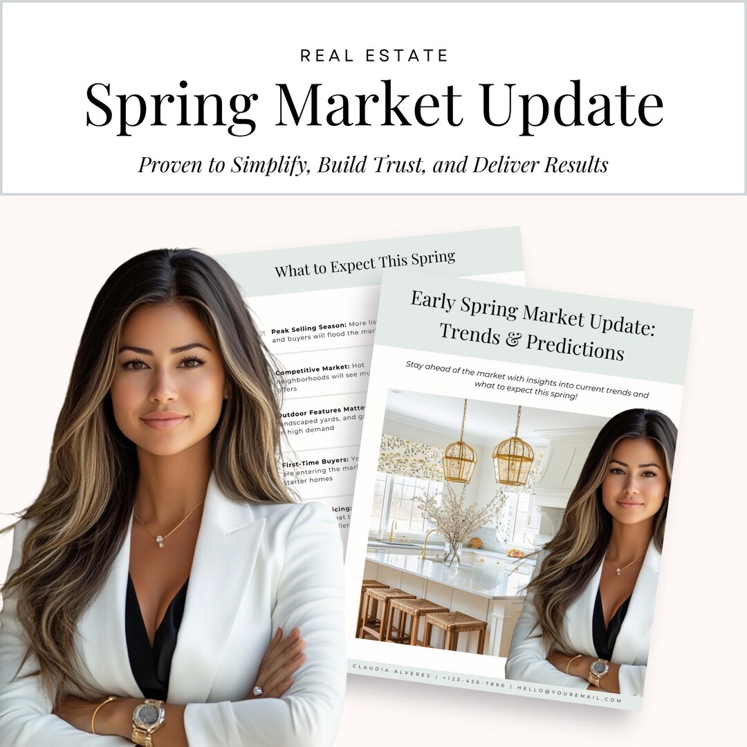 Spring Market Update Editable Spring Market Update Real Estate Newsletter Template Monthly ...