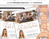 Canva Real Estate Buyer Seller Packet Digital Fall Guide For Realtors Lead Magnet Templates With Intake Forms Editable