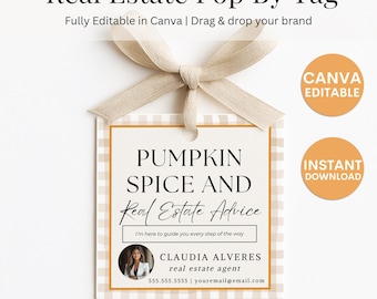 Editable Fall Pop By Tag, Real Estate Marketing (Canva Template)