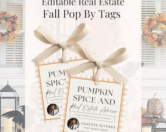 Editable Fall Pop By Tag: Real Estate Agent Marketing (Canva Template)