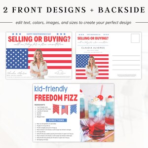 real estate 4th of july postcards