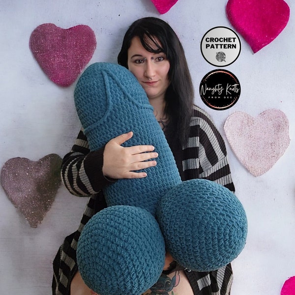Crochet Pattern Giant Weenie || Amigurumi || Plushie || Pillow || Valentines Day || Mothers Day || Anniversary || Fathers Day || Body Parts
