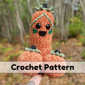 Crochet Pattern Giant Halloweenie Pumpkin Plushie | Gag Gift (PDF)