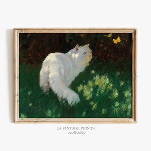 Vintage Cat Nursery Print | Girls Room Decor | Printable | Dıgıtal Download | EA-33