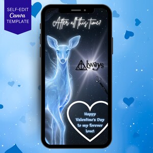 Digitale Valentijnsdagkaart, na al die tijd? Altijd, geanimeerde e-card, Canva-sjabloon, zelf bewerken