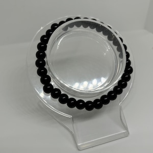 Black Obsidian Bracelet beaded 6mm