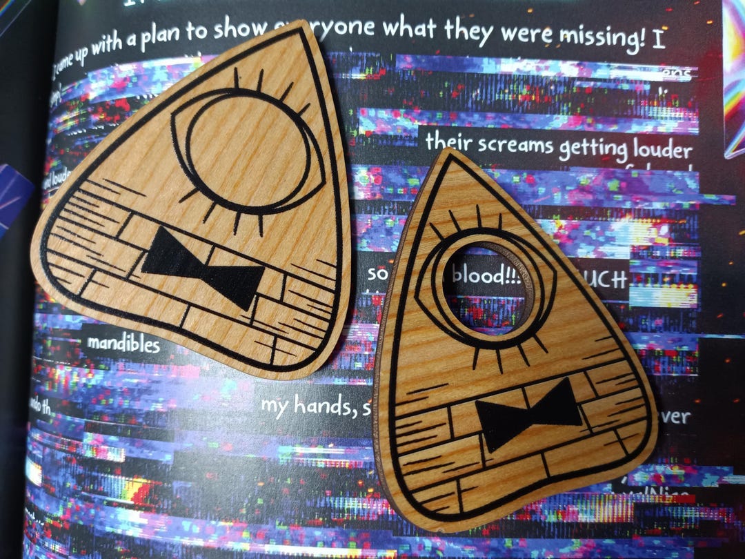 Bill Cipher Planchette Wooden Pin || Gravity Falls Inspired Pin - Etsy