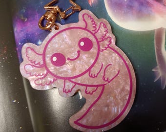 The Axolotl Acrylic Charm || Pink Galaxy Swirl Gravity Falls Inspired Charm