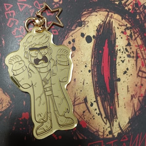 Gold Statue Ford Acrylic Charm || Gold Mirror Gravity Falls Inspired Charm