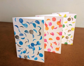 Eco Moon Phase Greeting Card | Plastic Free Handmade Style Blank Card | Sustainable UK Stationery